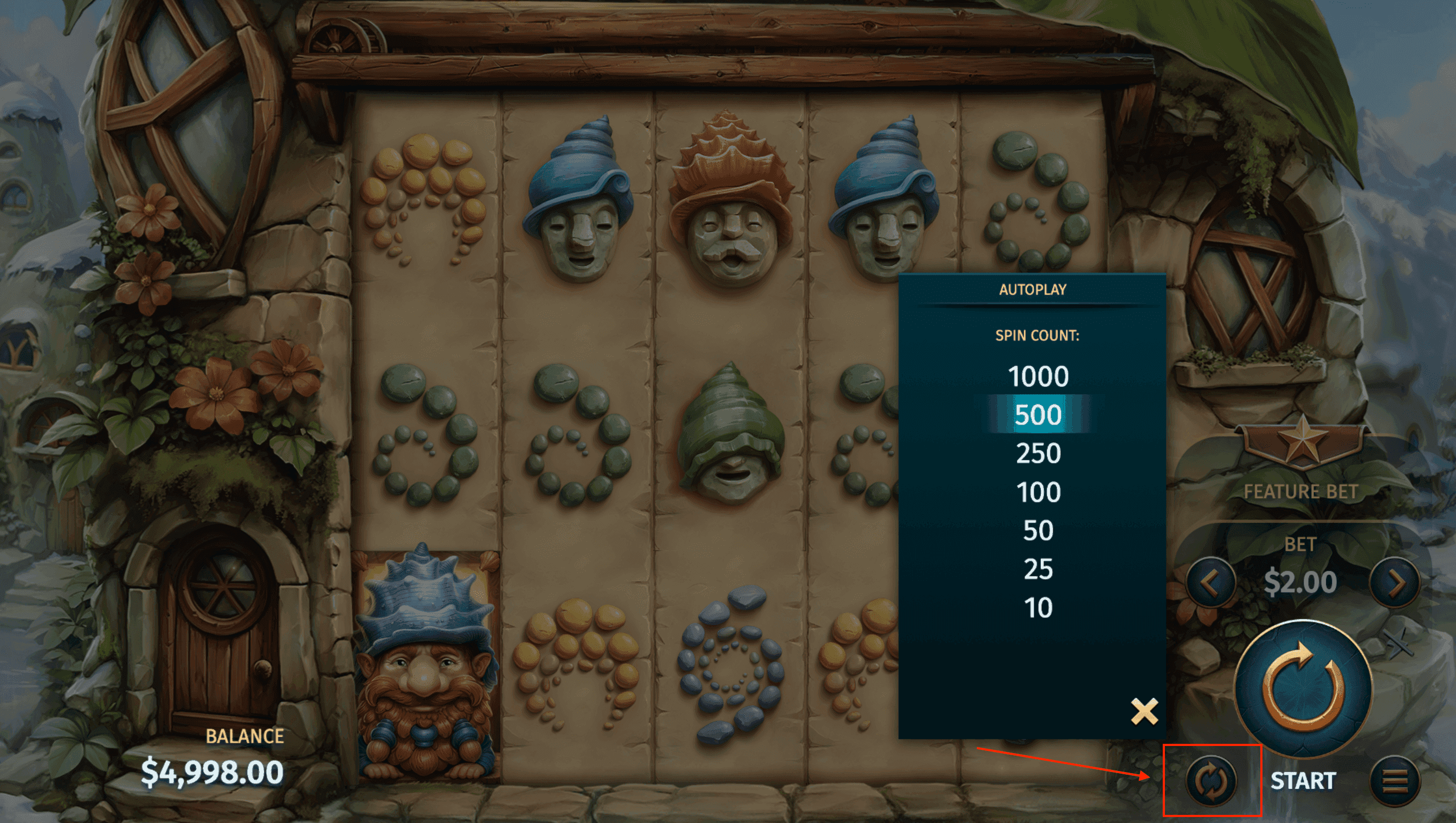 Step 2: Select Turbo Mode or Autoplay in Pond of Plinko